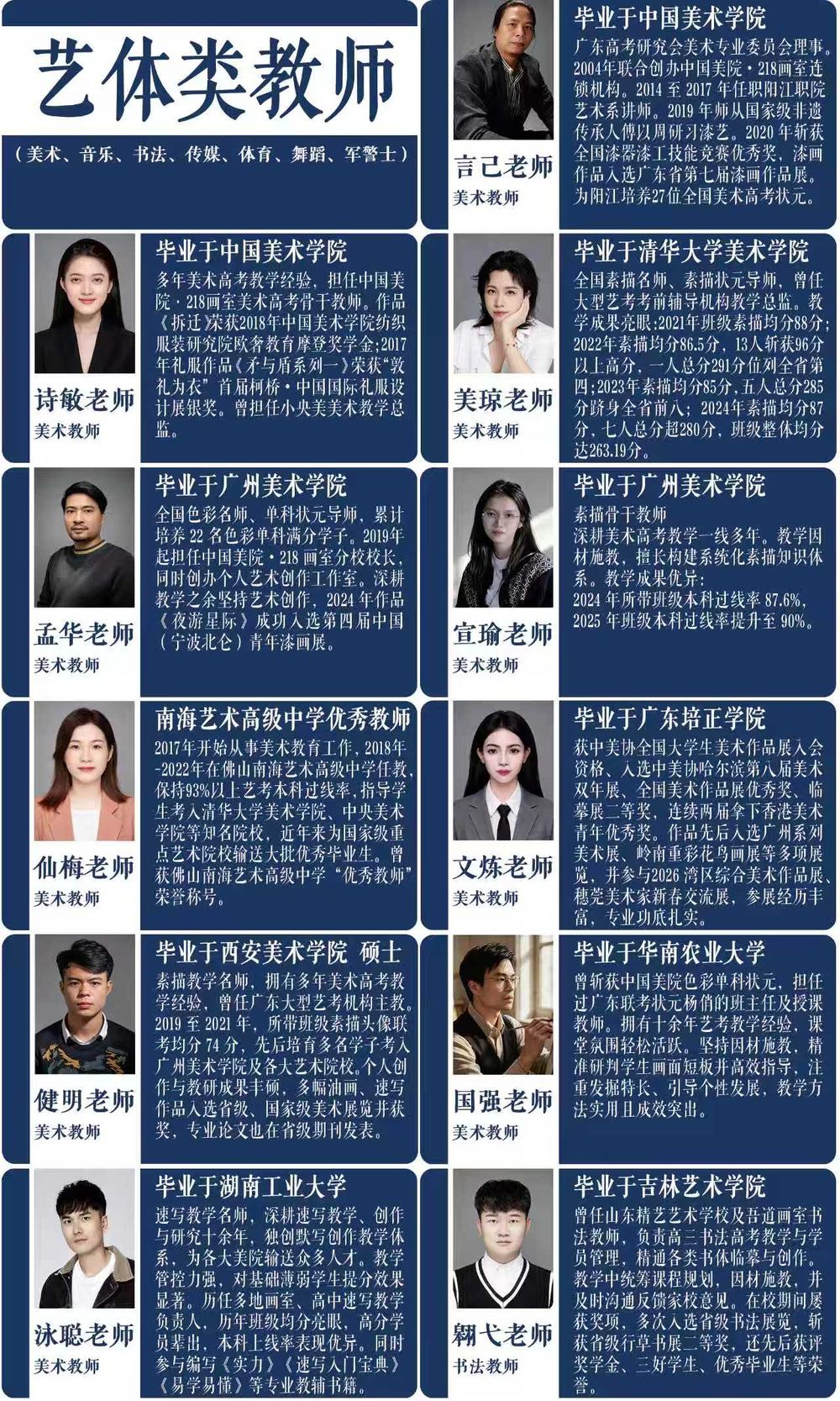 艺体类教师